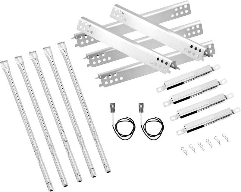 COGRICHBF Grill Replacement Parts for Charbroil Performance 5 Burner 463347519 463347518, 475 4 Burner 463347017, 463342119, 463376018P2 Grills, G470-5200-W1 Burner, G470-0004-W1A Heat Plate, Crossover Tube - Image 1